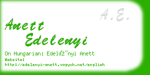 anett edelenyi business card